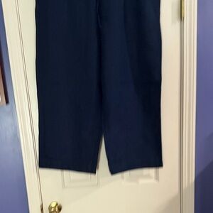 Charter Club Navy Straight-Leg Capris